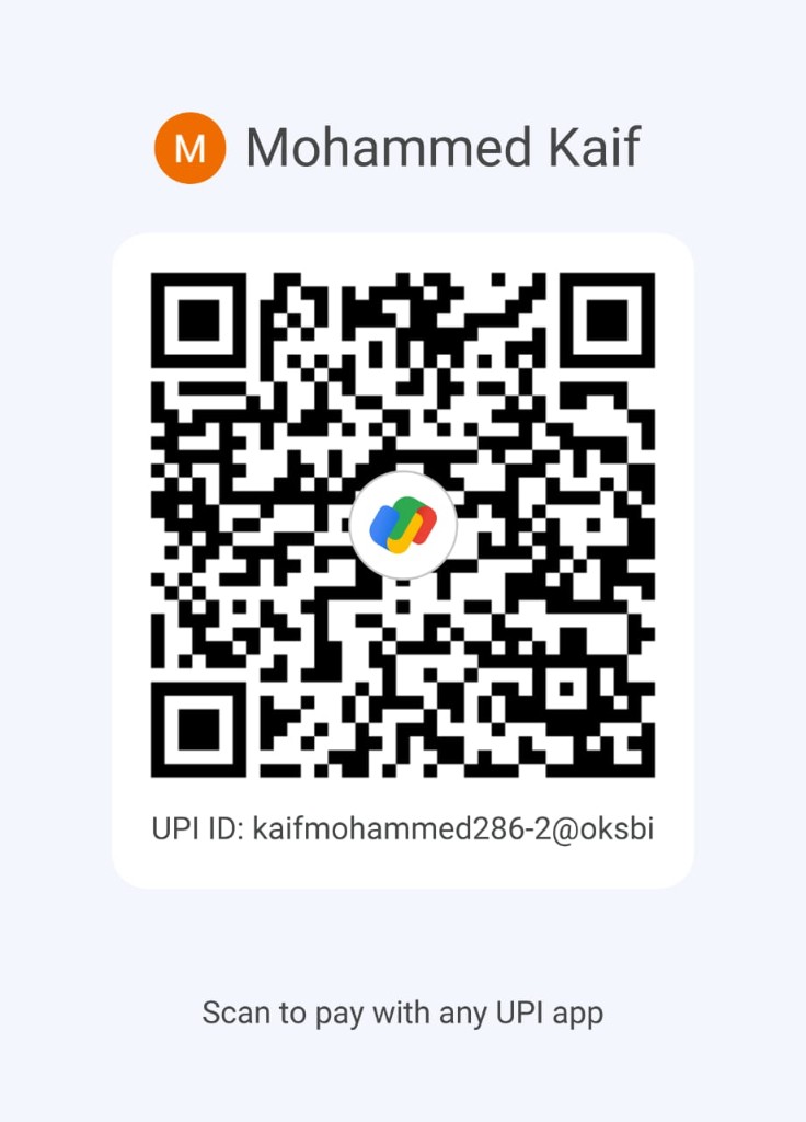 UPI QR code for Mohammed Kaif